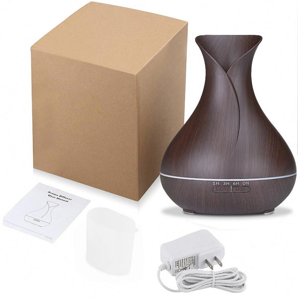 Air Diffuser ultrasonic with Night Light | Aroma Essential Oil Diffuser - MyHappySkin.be